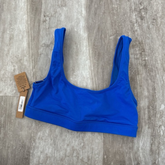 NWT Skims Scoop Tank Bikini Swim Top Cobalt Blue XXS - Picture 2 of 3